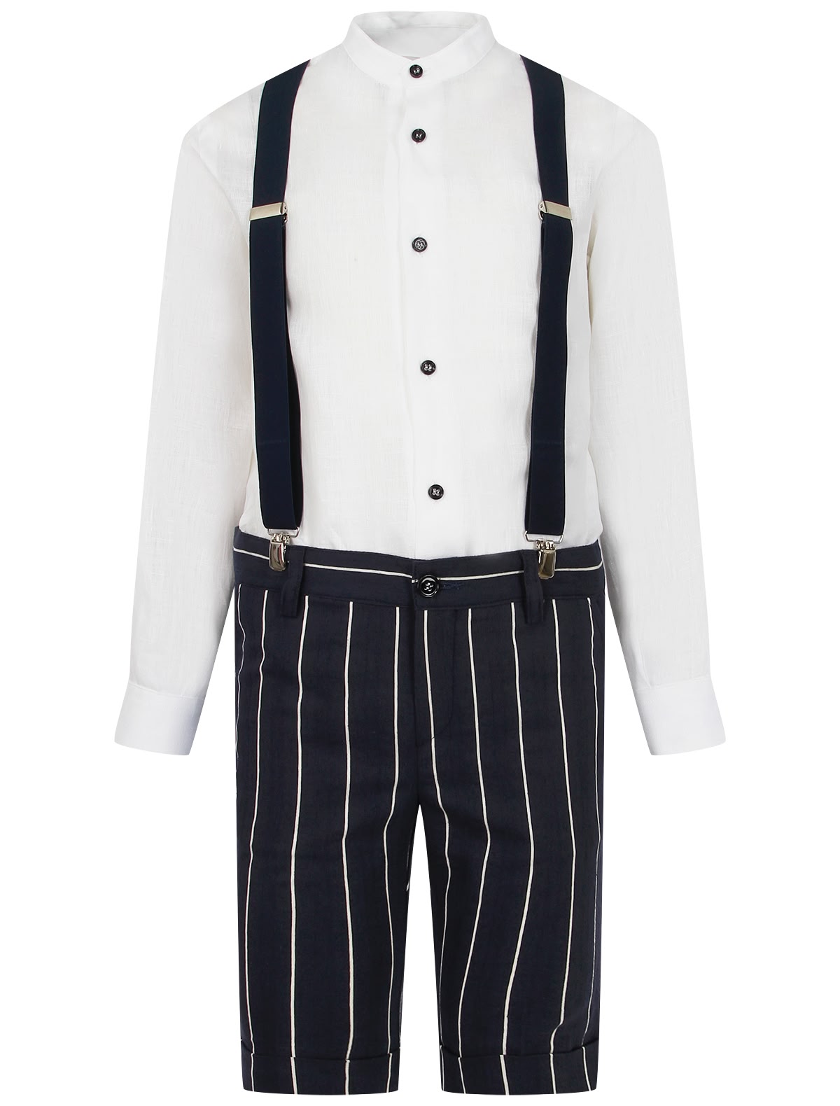 Комплект из рубашки и брюк с подтяжками