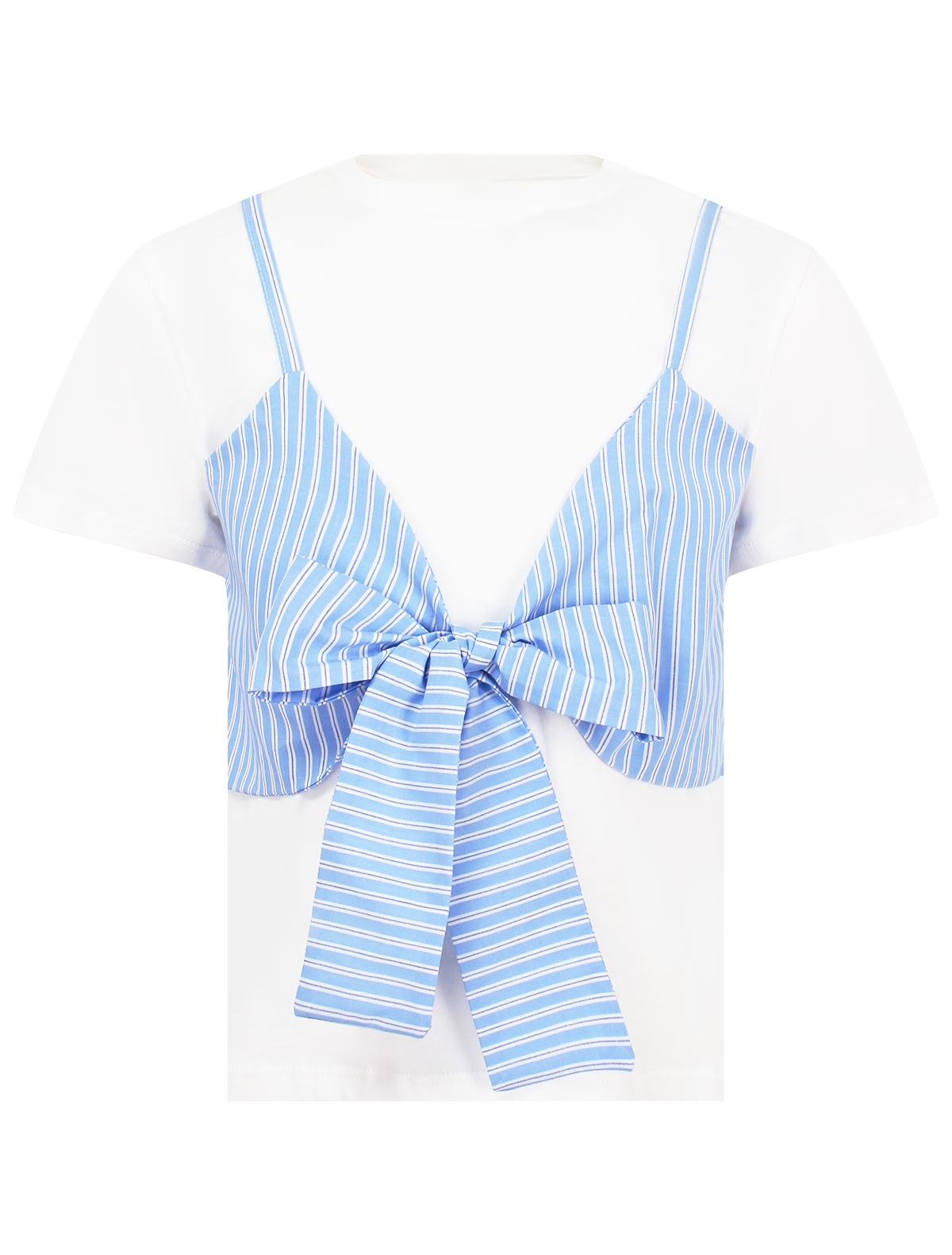 Футболка с имитацией топа