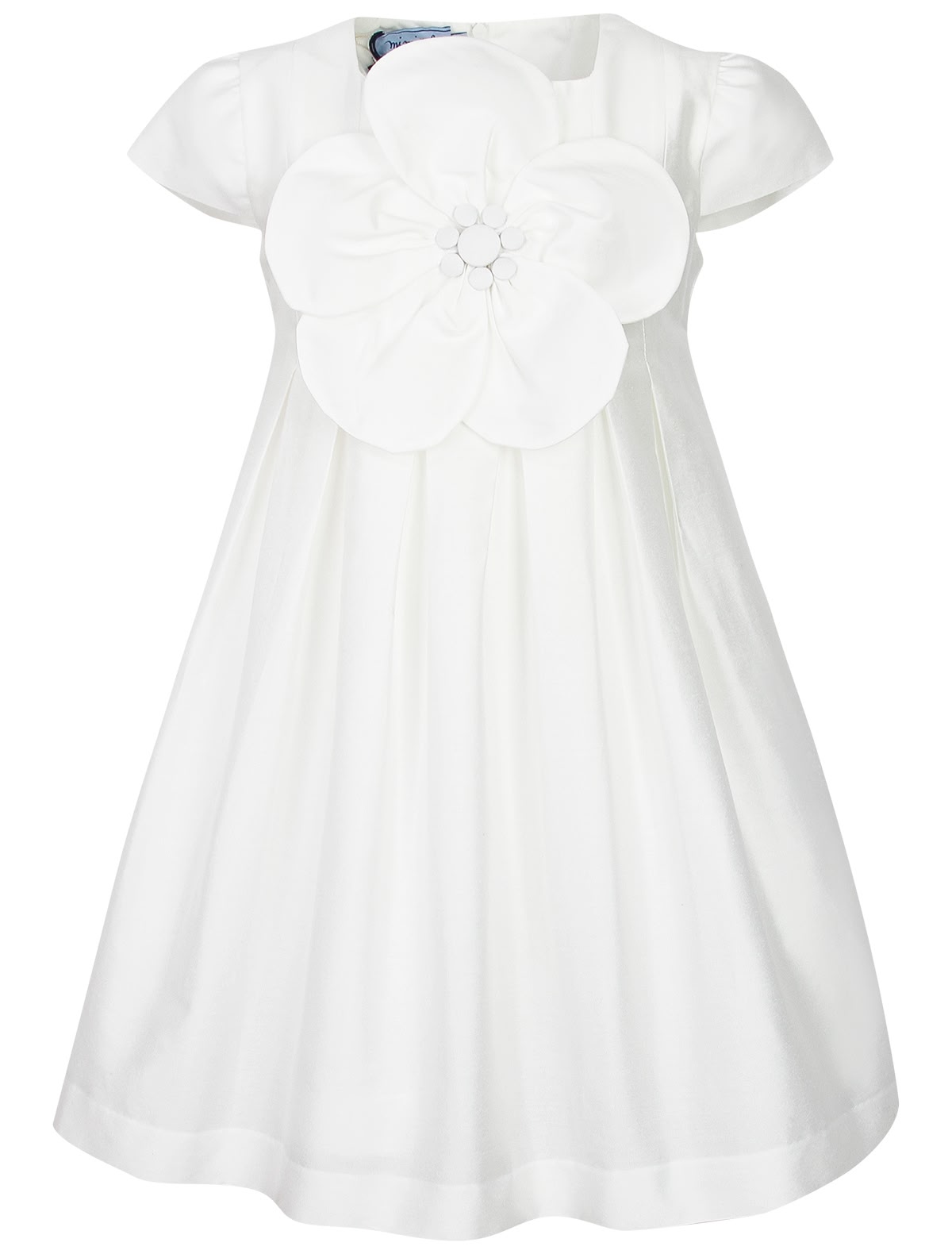 Платье молочного цвета с цветком