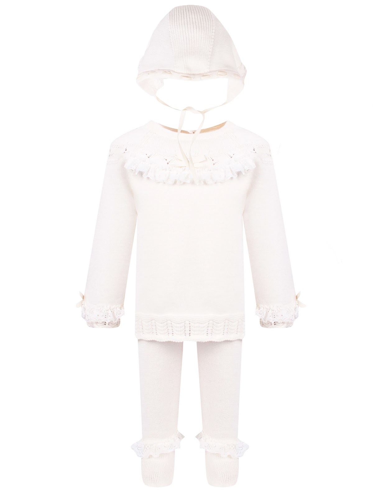 Комплект из джемпера, ползунков и чепчика