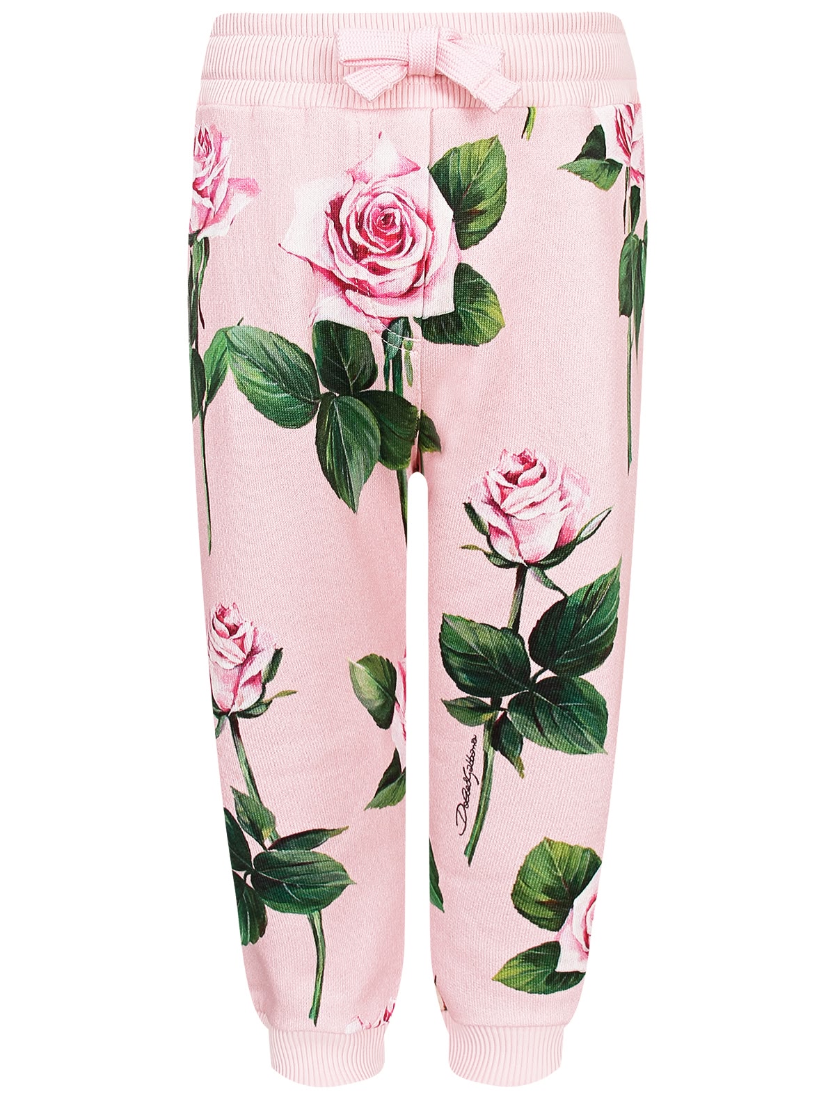 Брюки спортивные с принтом розы