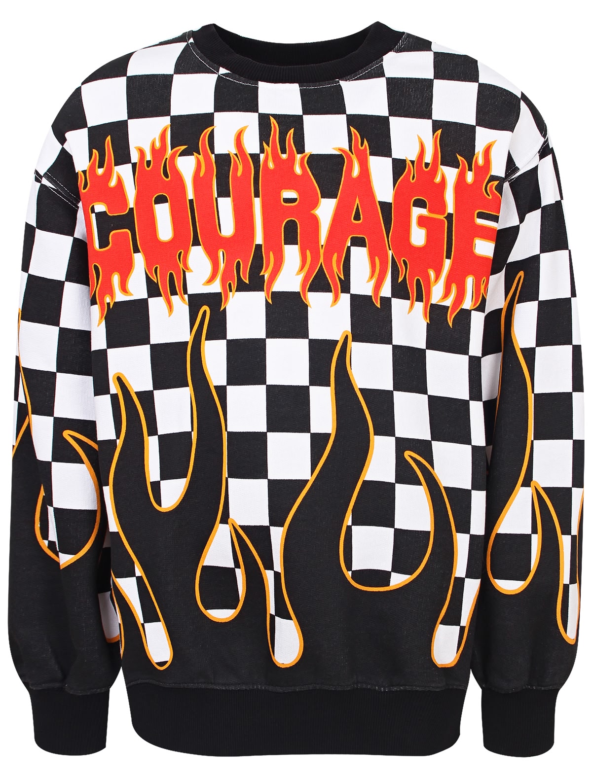 Свитшот с принтом Check on Fire