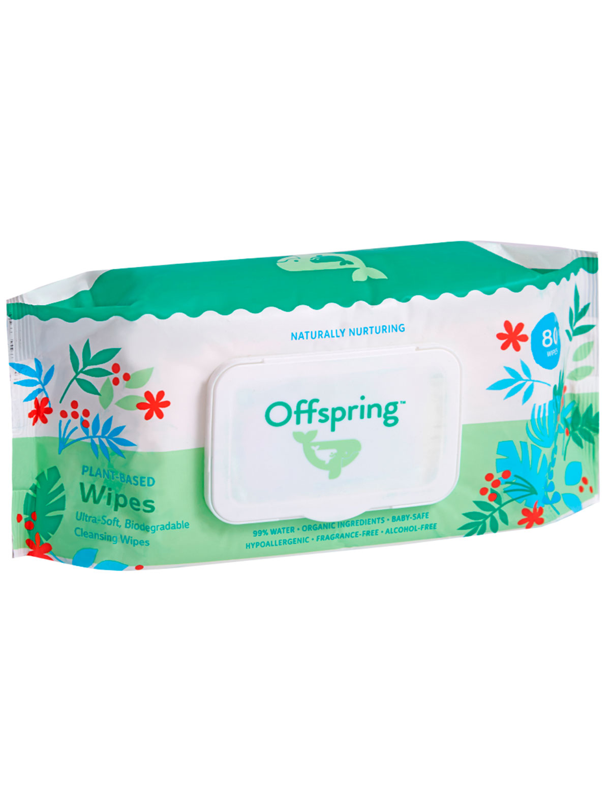 Offspring биоразлагаемые влажные салфетки, 80 шт