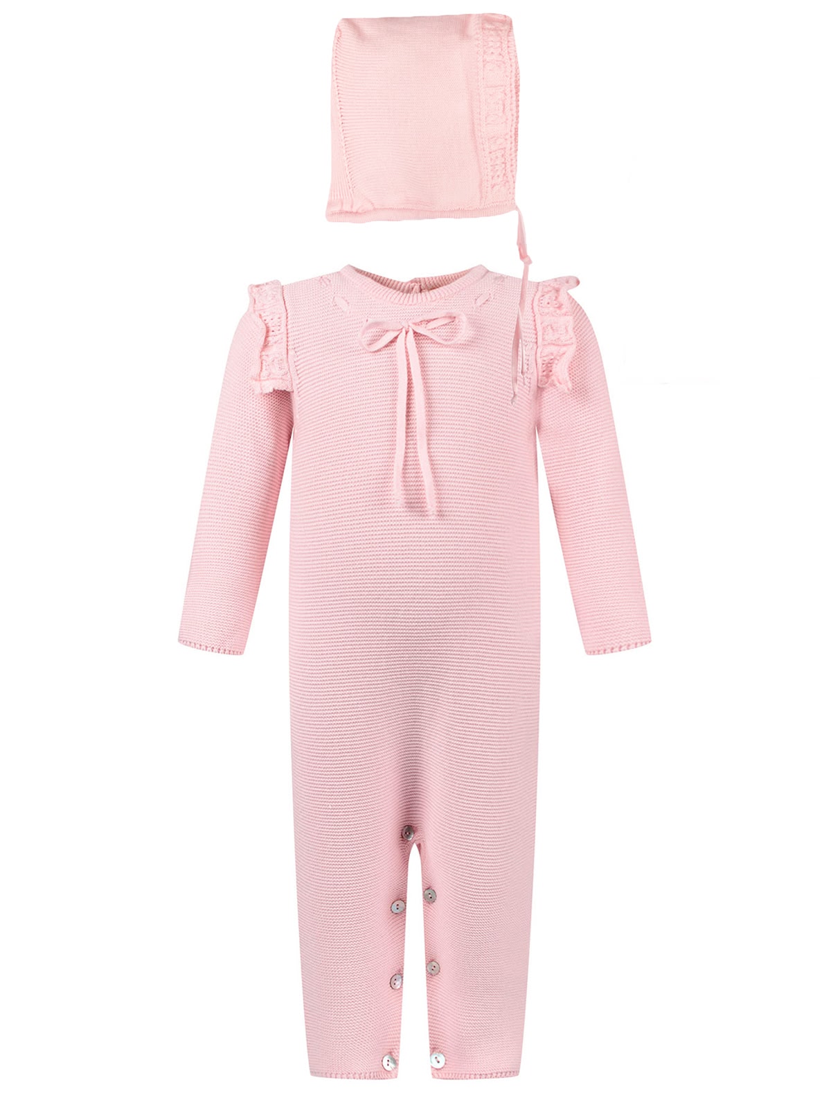 Хлопоковый комплект из комбинезона и шапочки