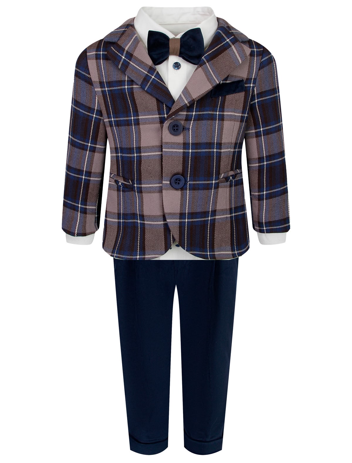 Костюм из 4 изд. с клетчатым пиджаком