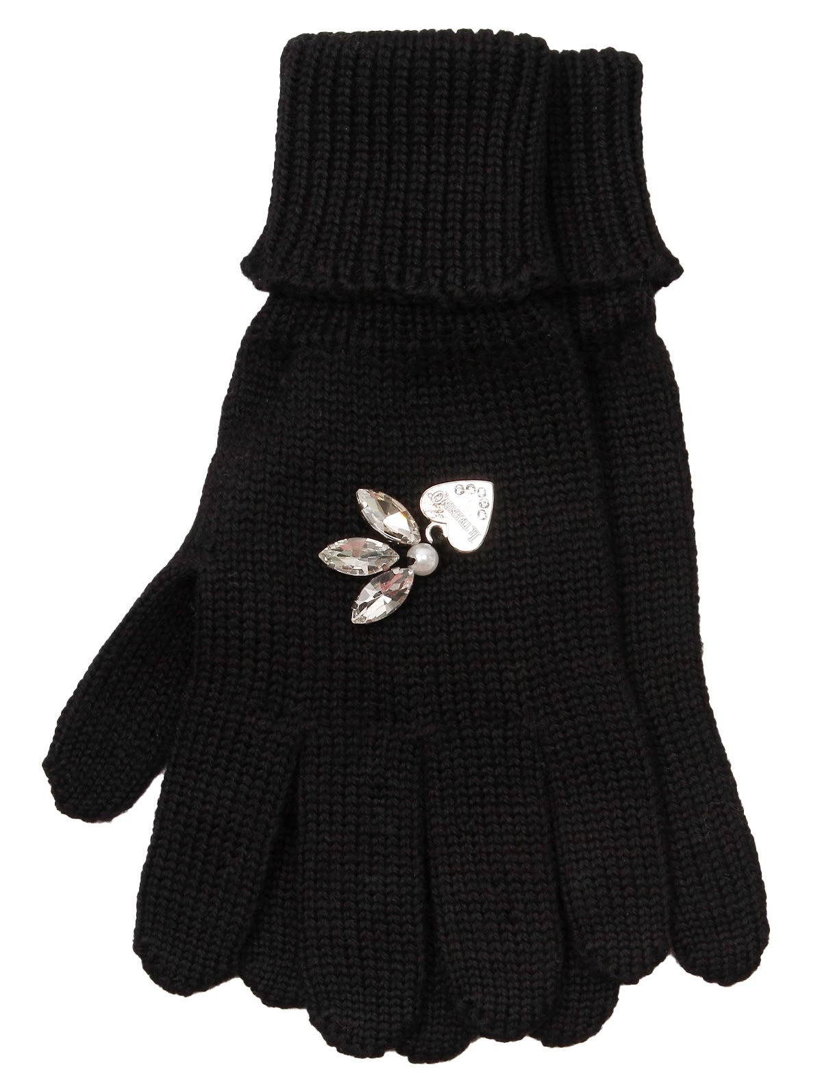 Перчатки с декором из кристаллов