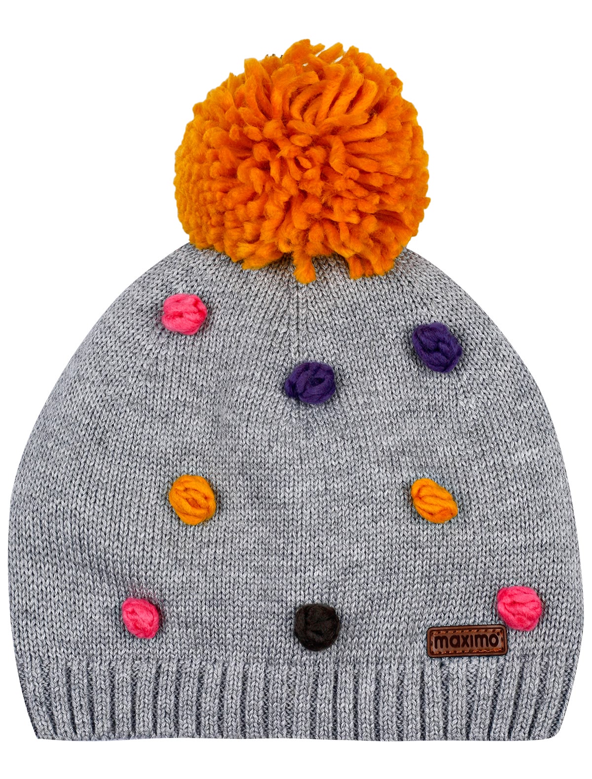 Шапка с разноцветным декором