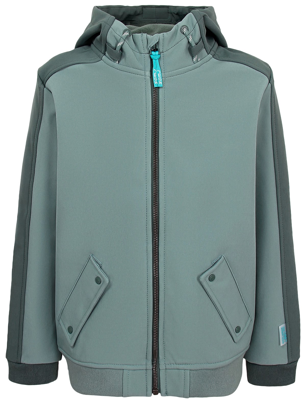 Зелёная куртка с капюшоном