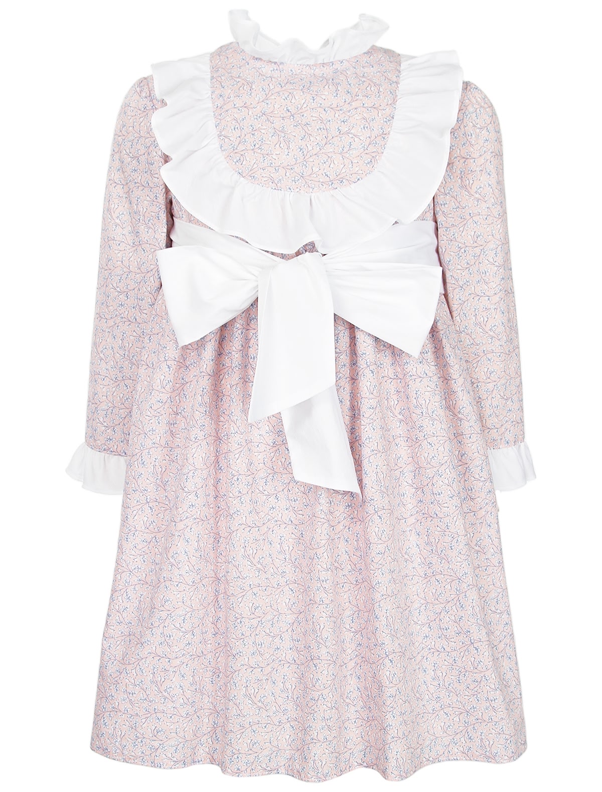 Платье с цветочным узором и бантами