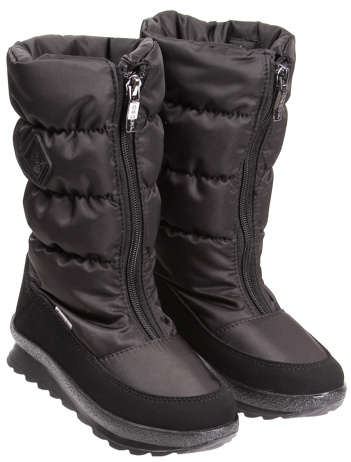 Черные сапоги на молнии