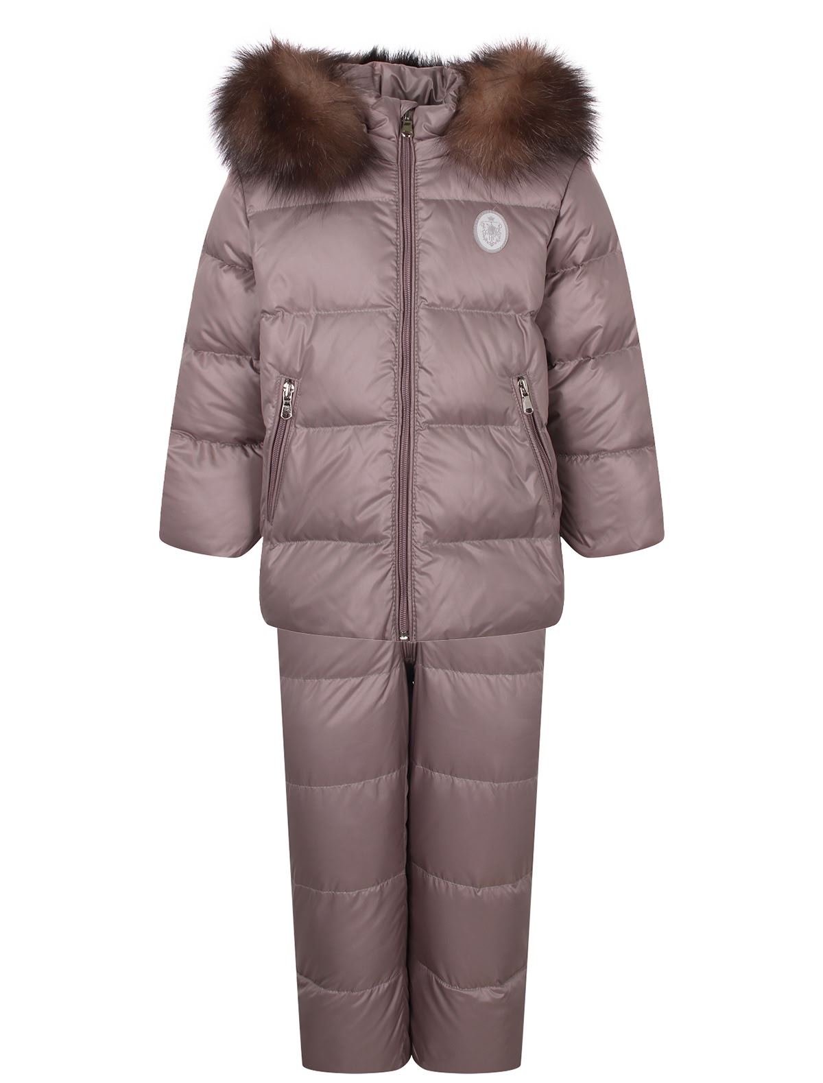 Комплект утепленный цвета кофе с молоком