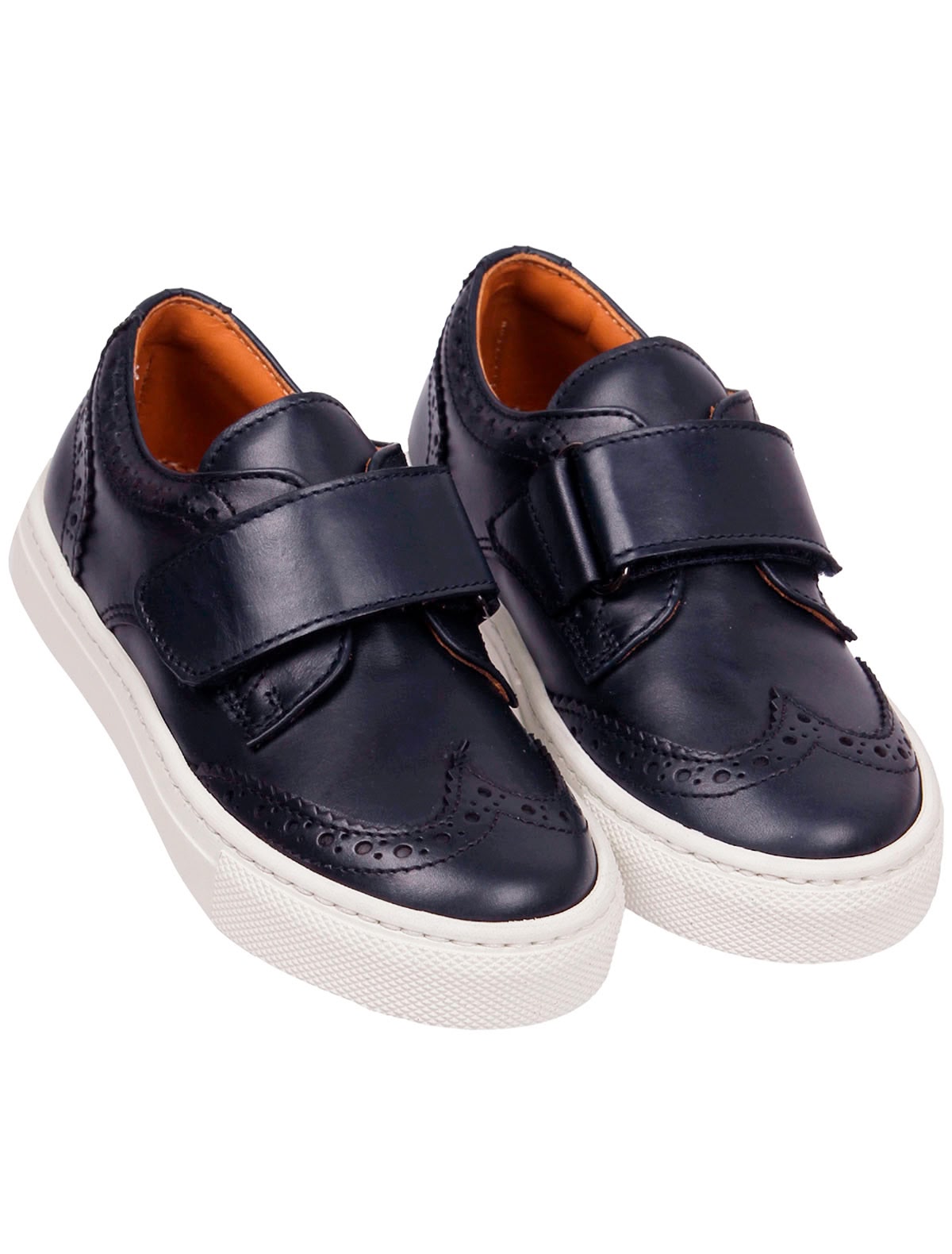 Тёмно-синие полуботинки с перфорацией