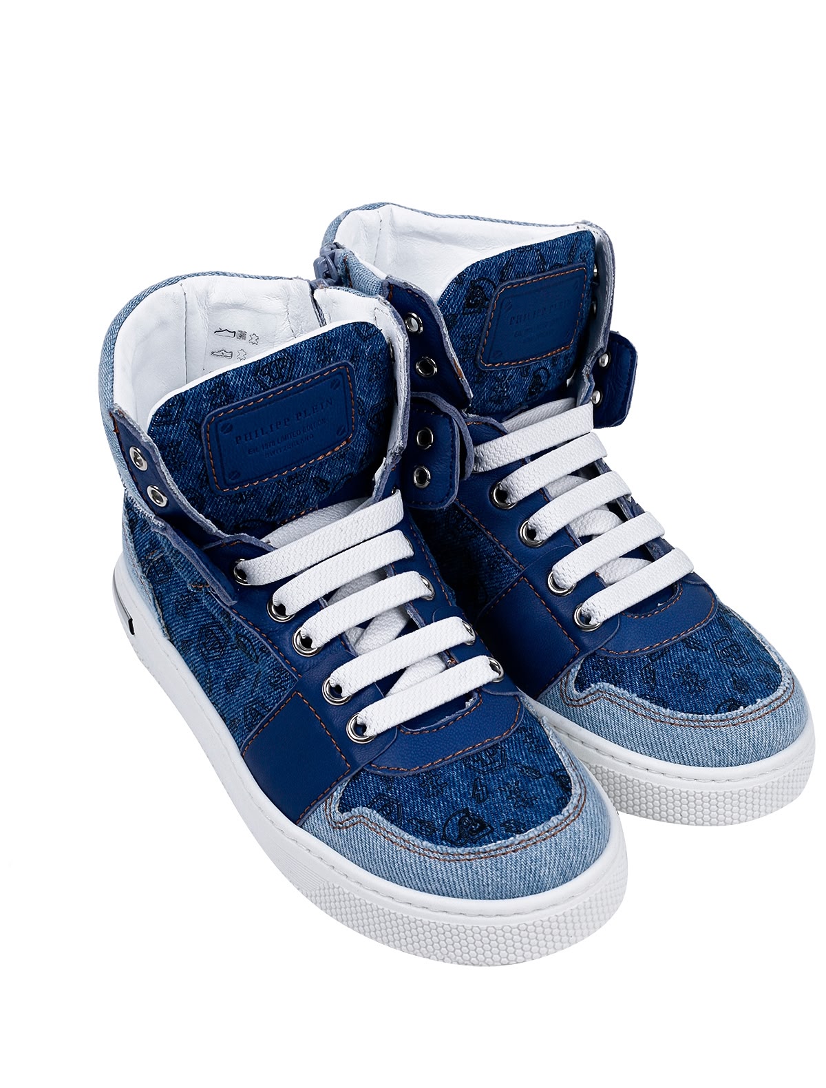 Кеды из контрастного денима