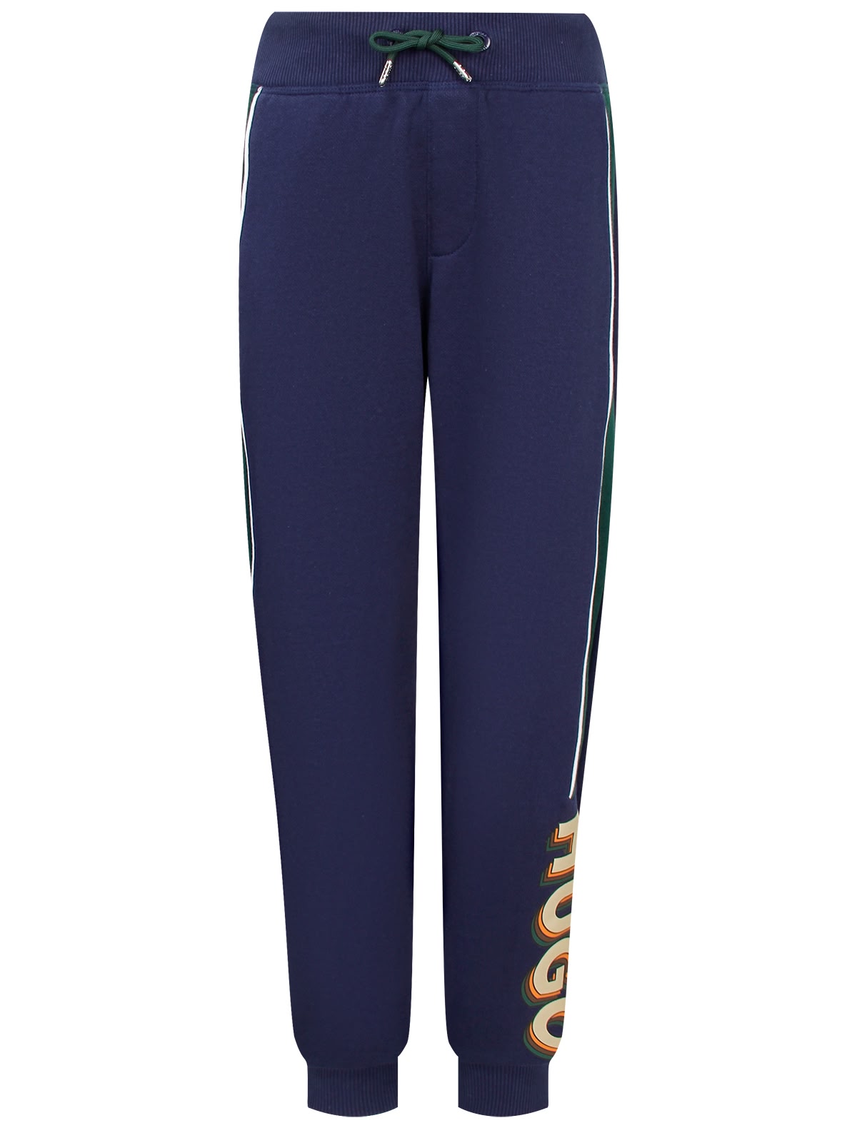 Спортивные брюки с лампасами и логотипом