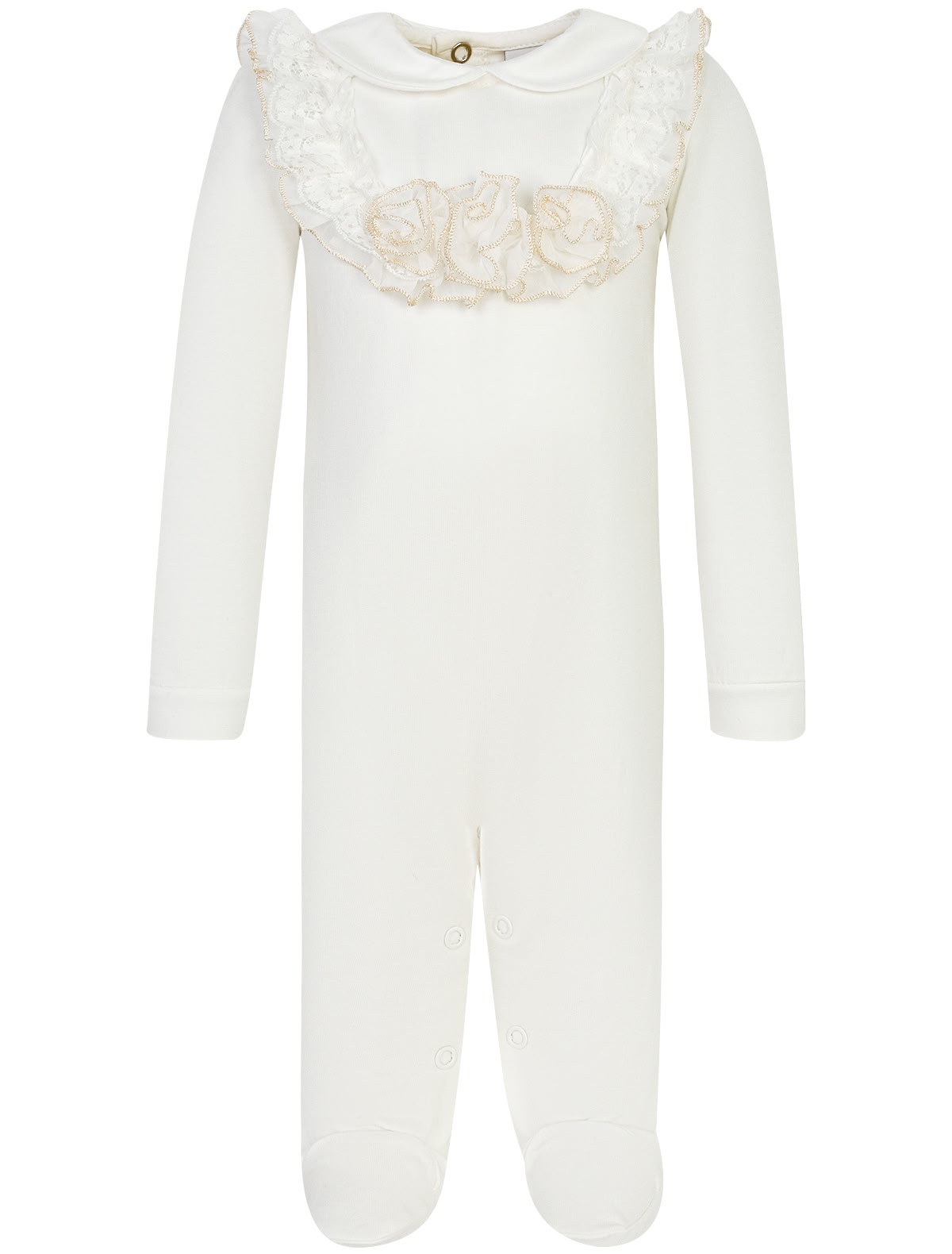 Комбинезон с цветочной аппликацией