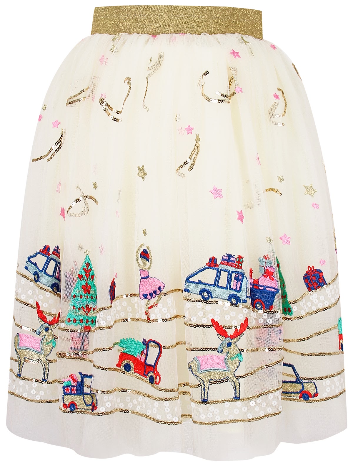 Юбка с вышивкой новогодние мотивы