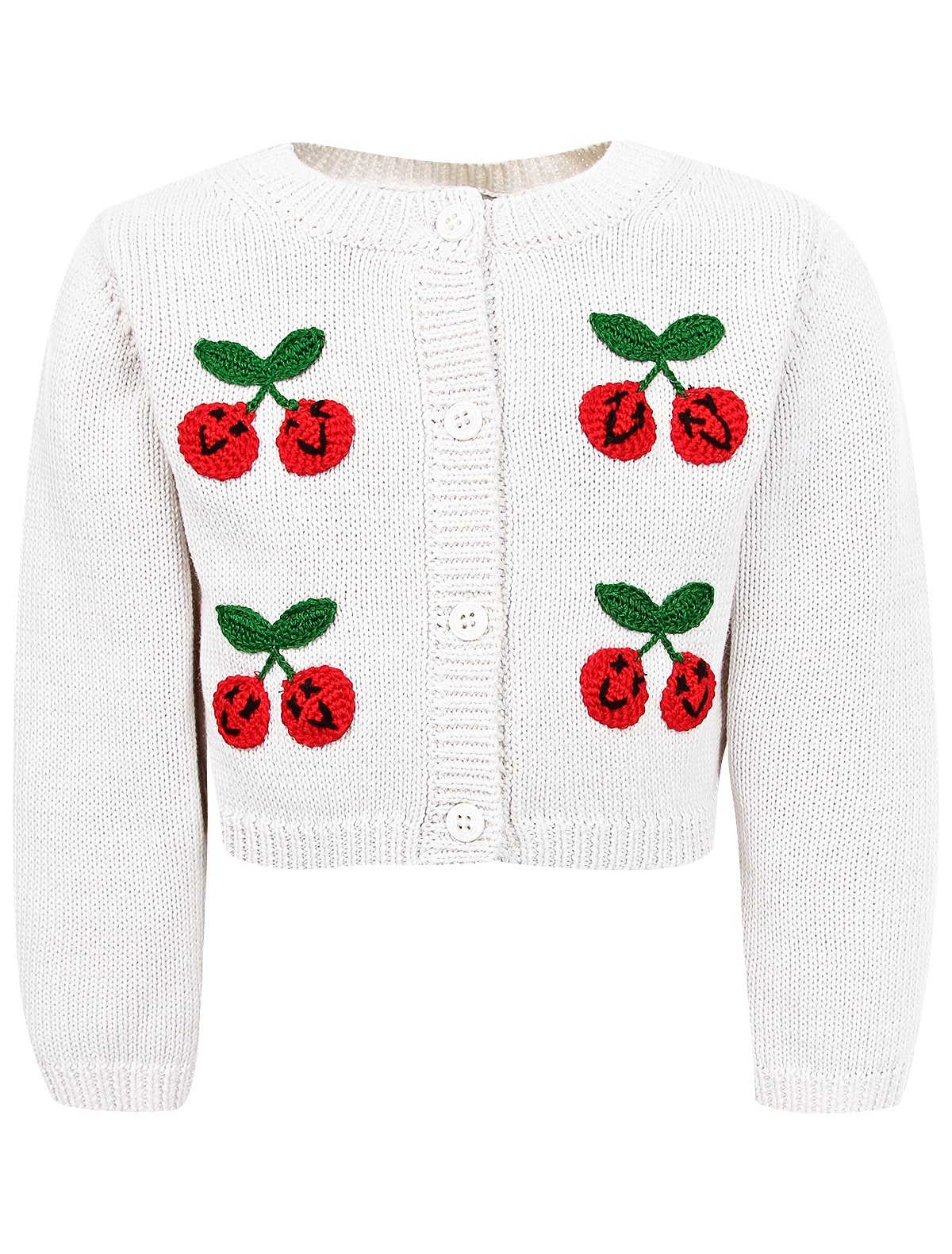 Хлопковый кардиган с вишенками