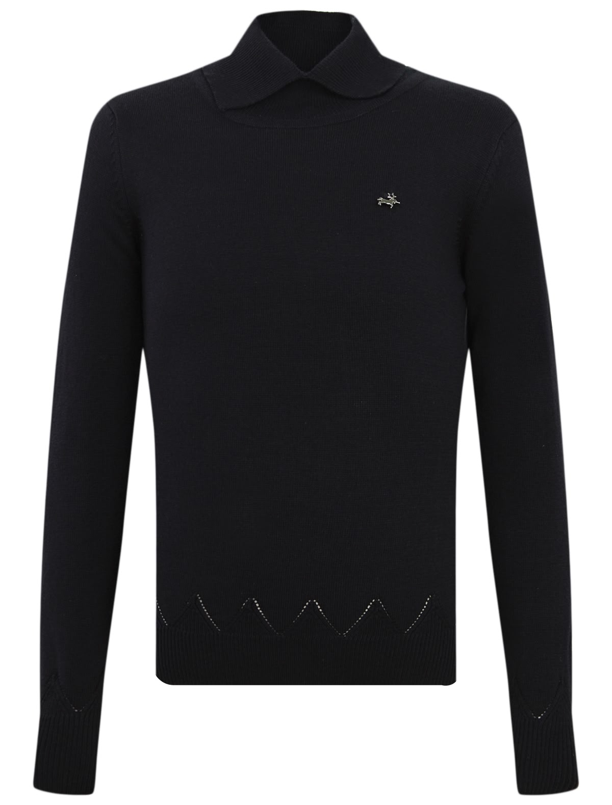 Синий джемпер из смесовой ткани