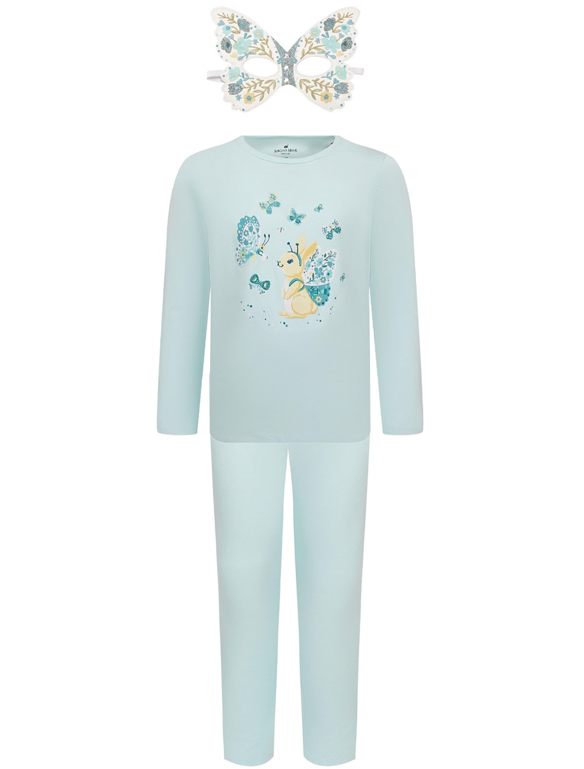 Бирюзовая пижама с маской Бабочка
