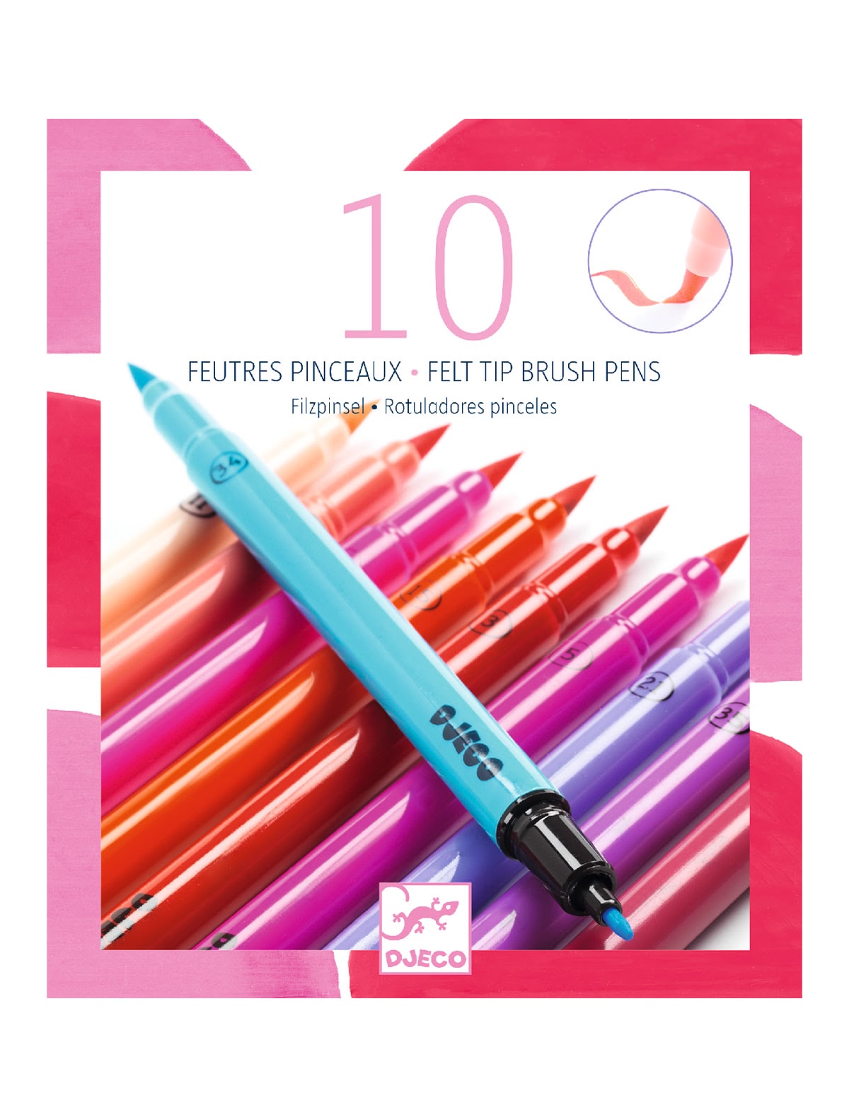 Фломастеры двухсторонние, 10 шт.