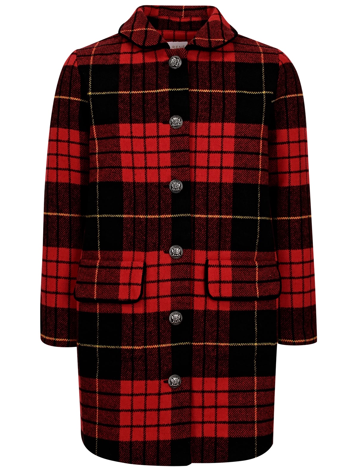 Клетчатое пальто из шерсти