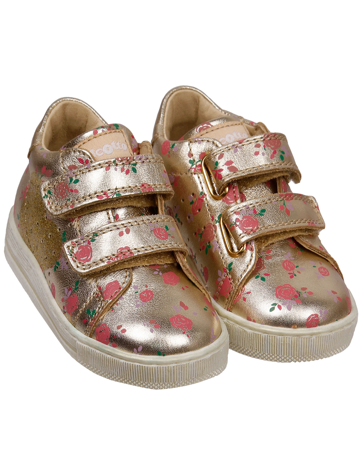 золотистые Кеды на липучках