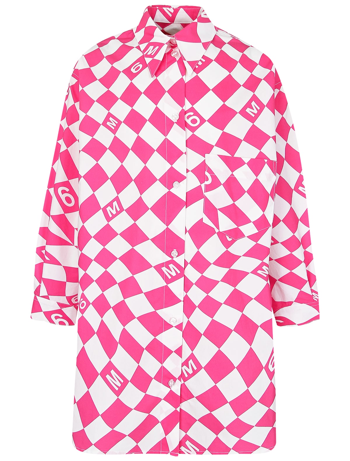 Платье-рубашка в ромб