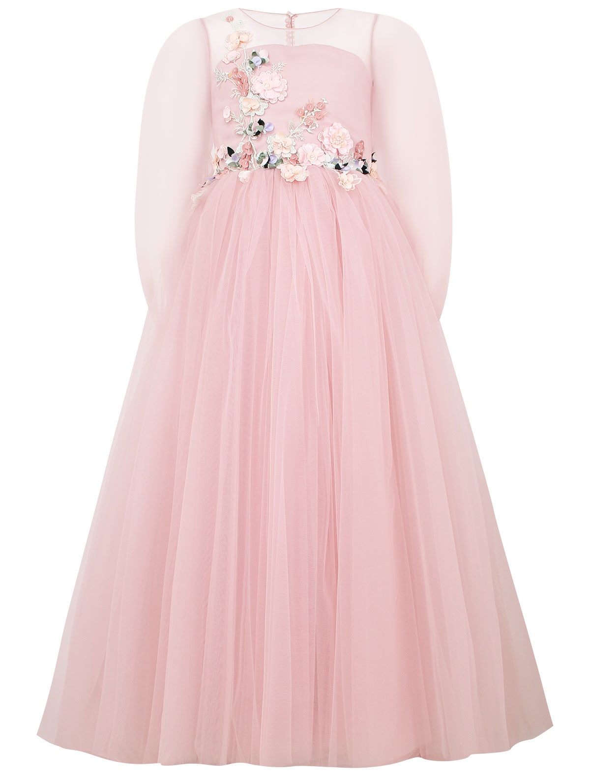 Розовое платье с вышивкой