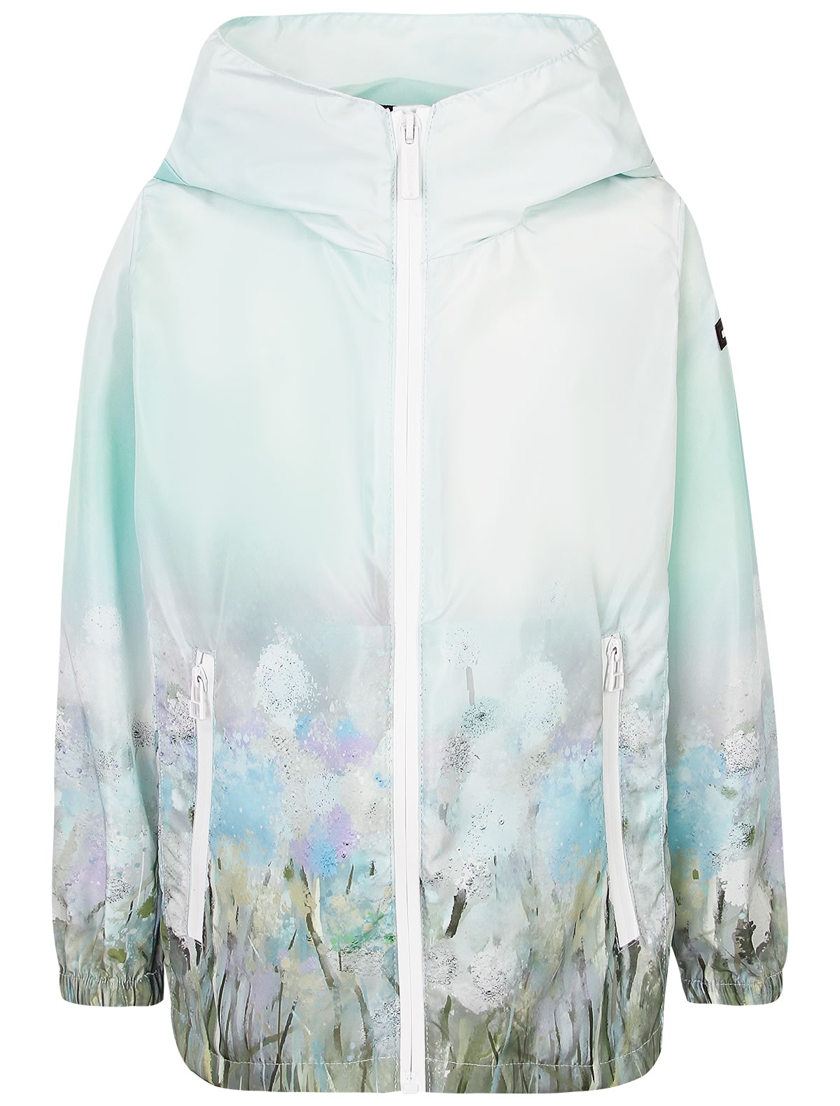 Ветровка с градиентным цветочным принтом