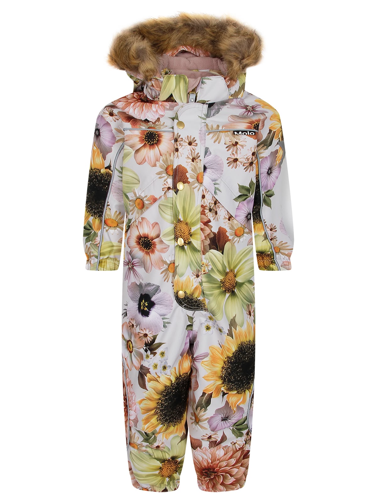 Утепленный комбинезон с принтом Retro Flowers