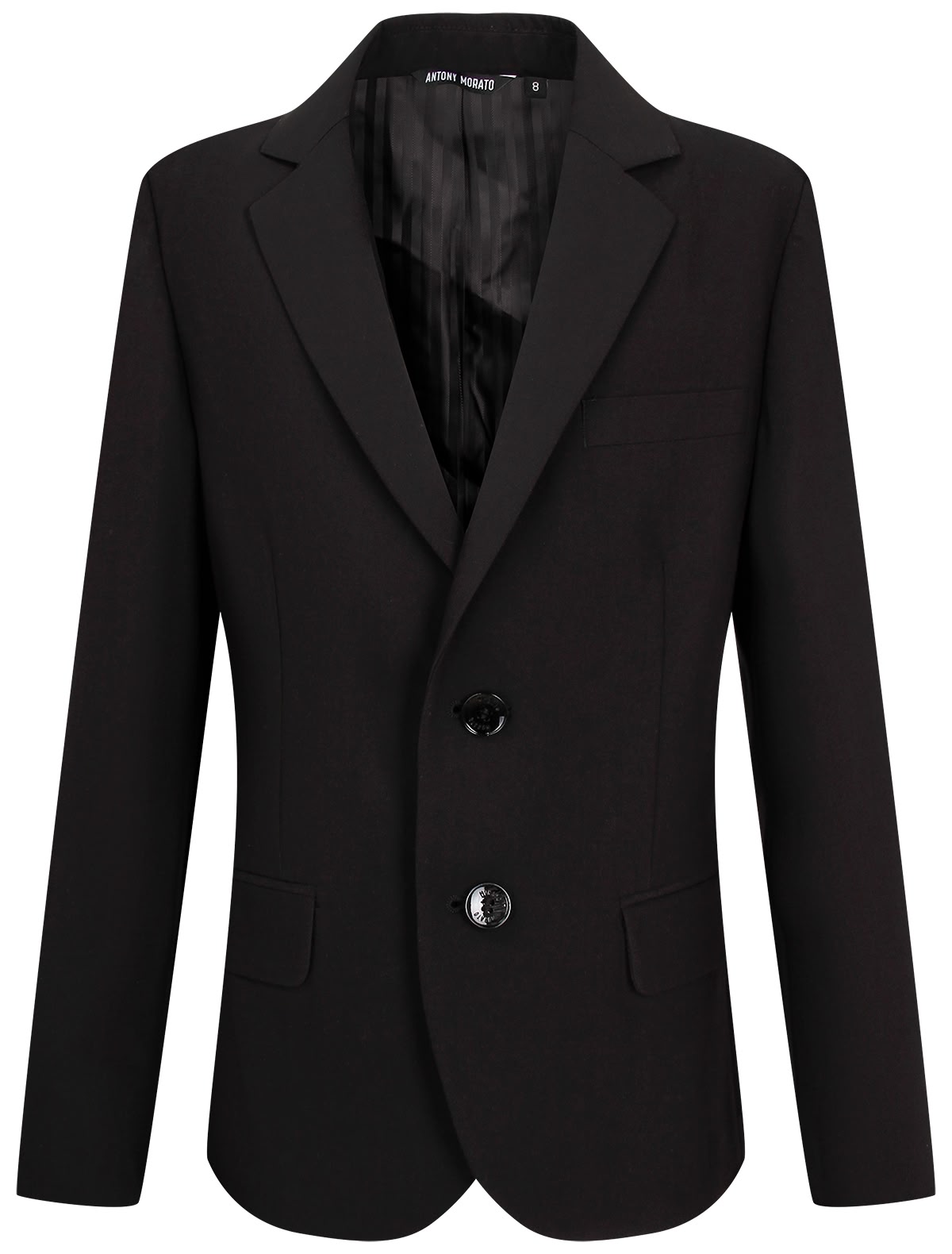 Однобортный чёрный пиджак