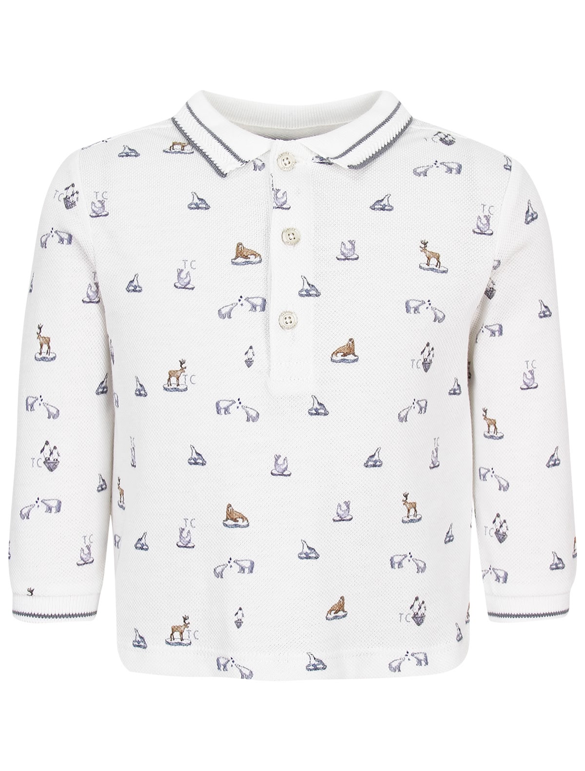 Поло с принтом Животные Арктики