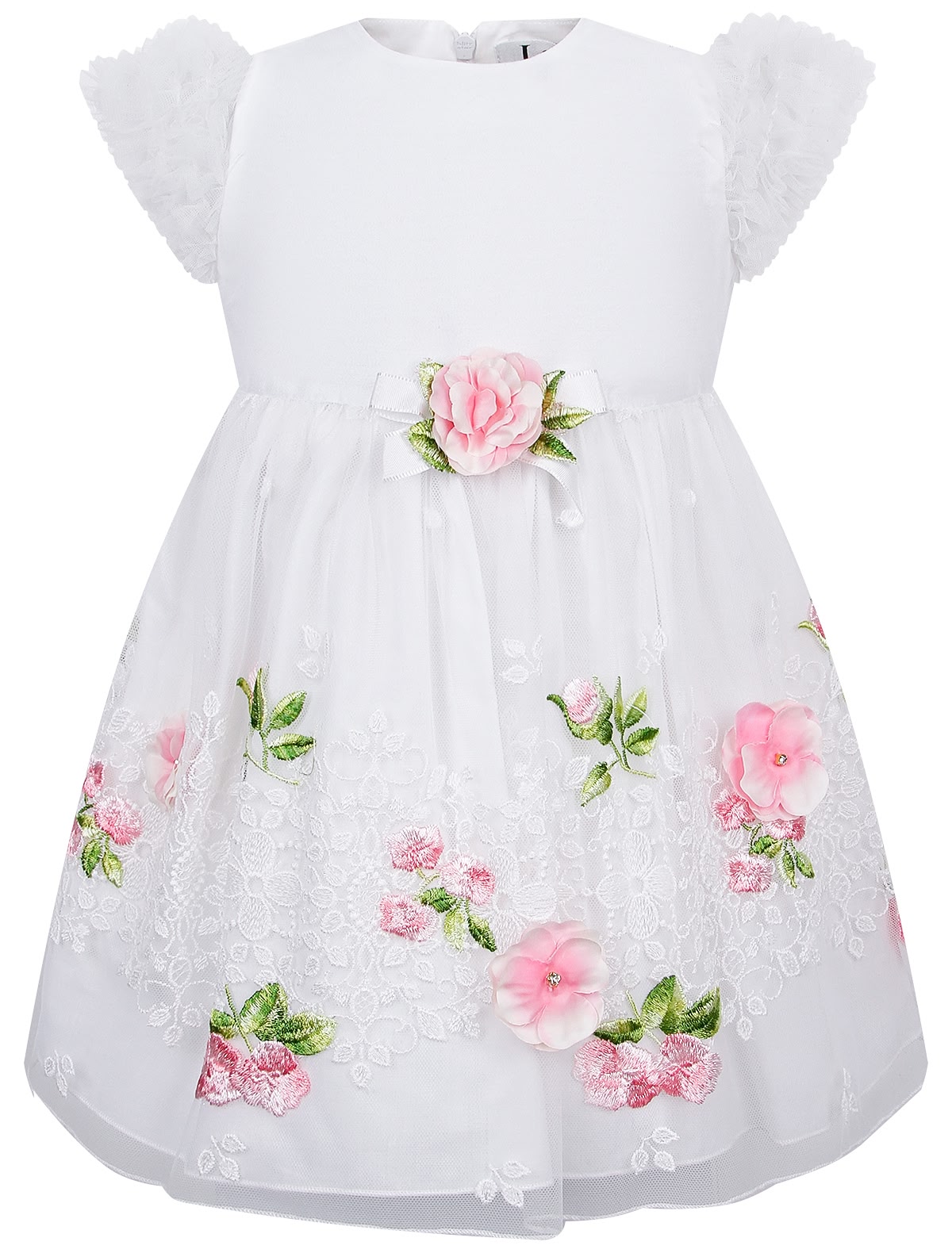 Платье с вышитыми цветами