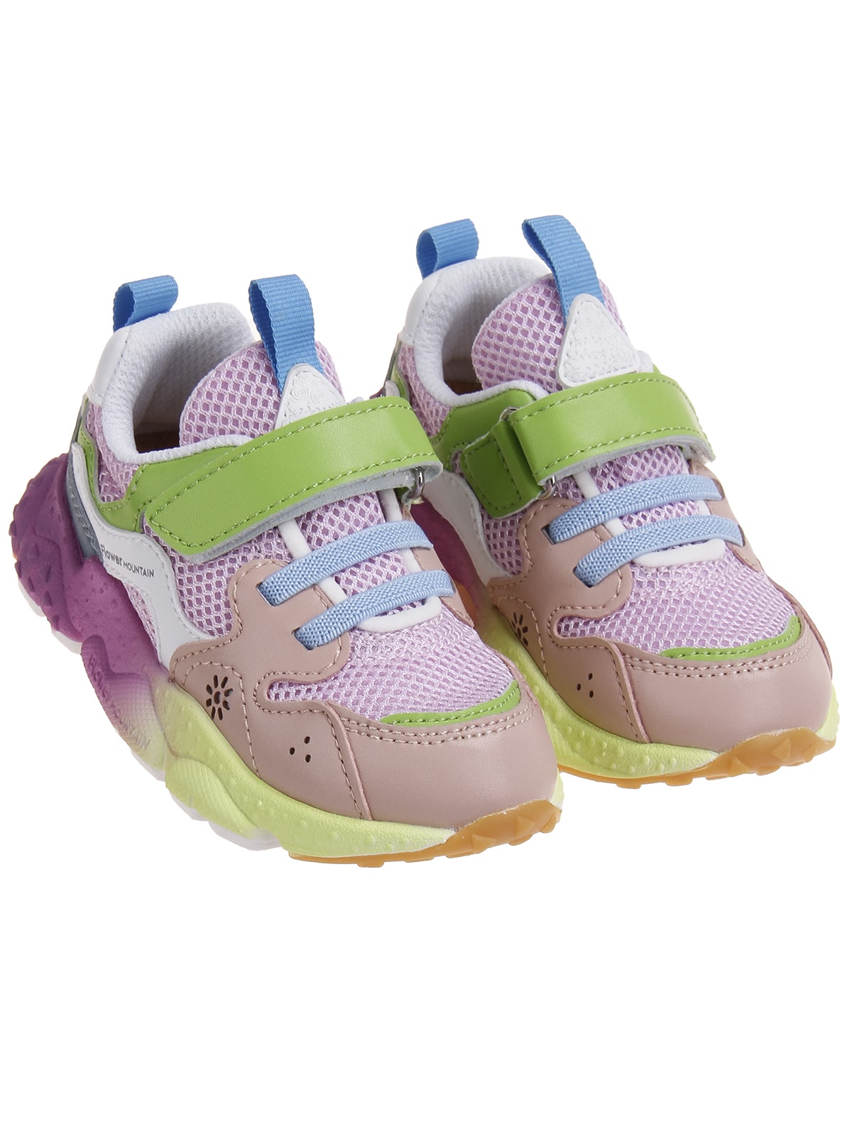 Разноцветные кроссовки на липучках