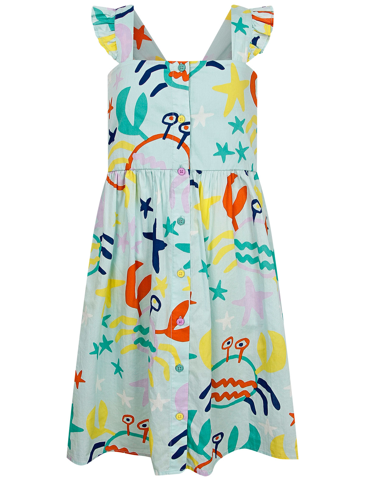 Хлопковый Сарафан с крабами