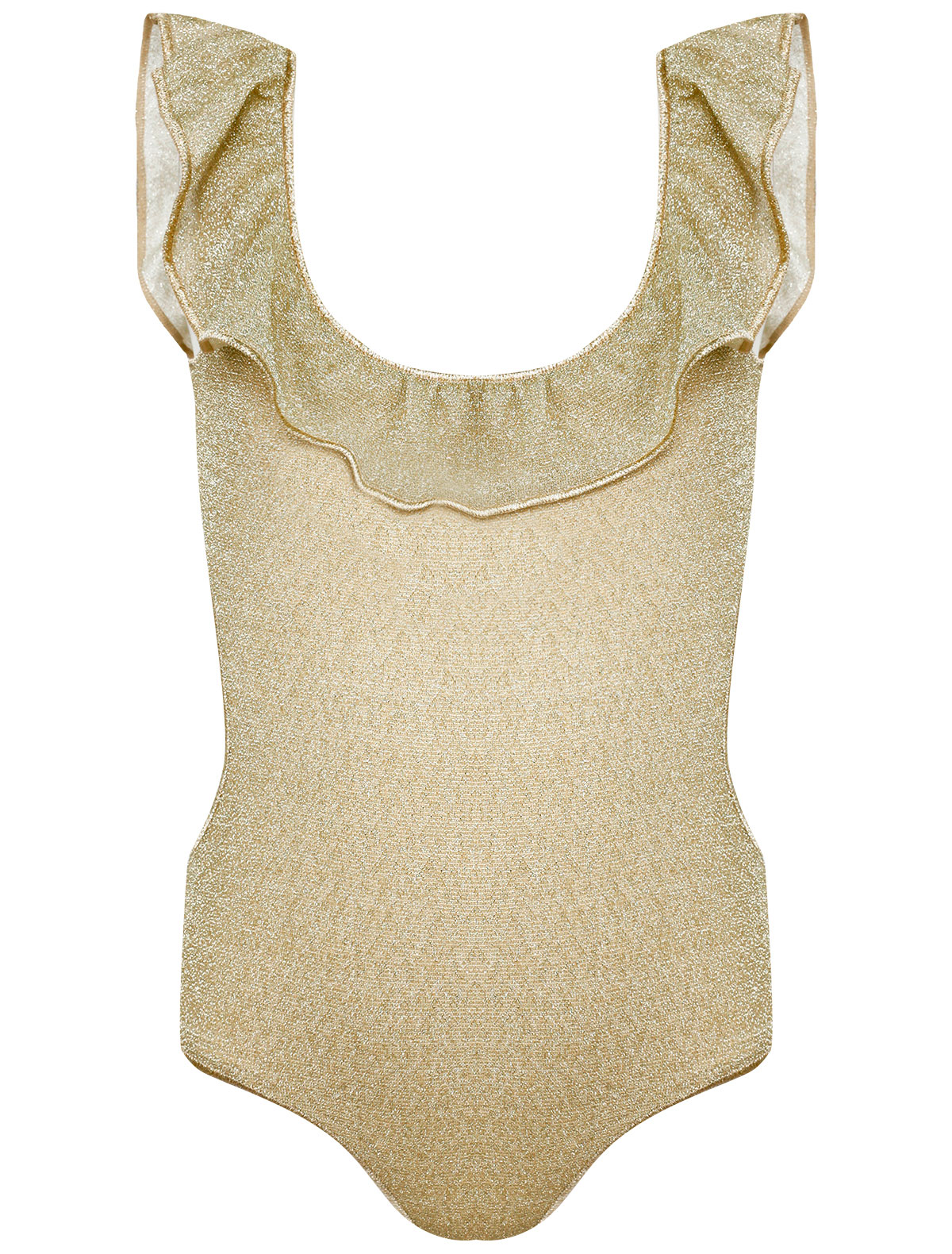 Золотой слитный купальник