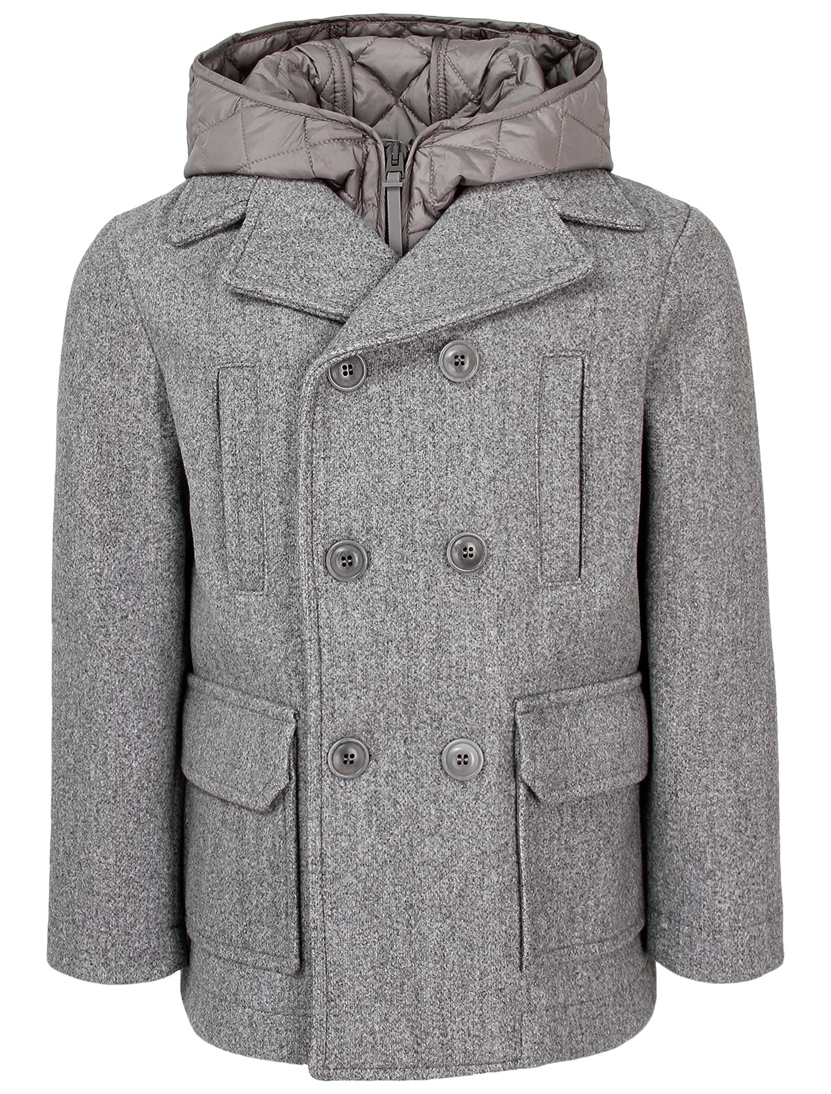 Серое пальто-трансформер