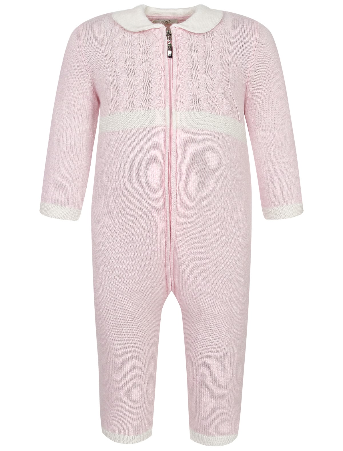 Розовый кашемировый комбинезон на молнии