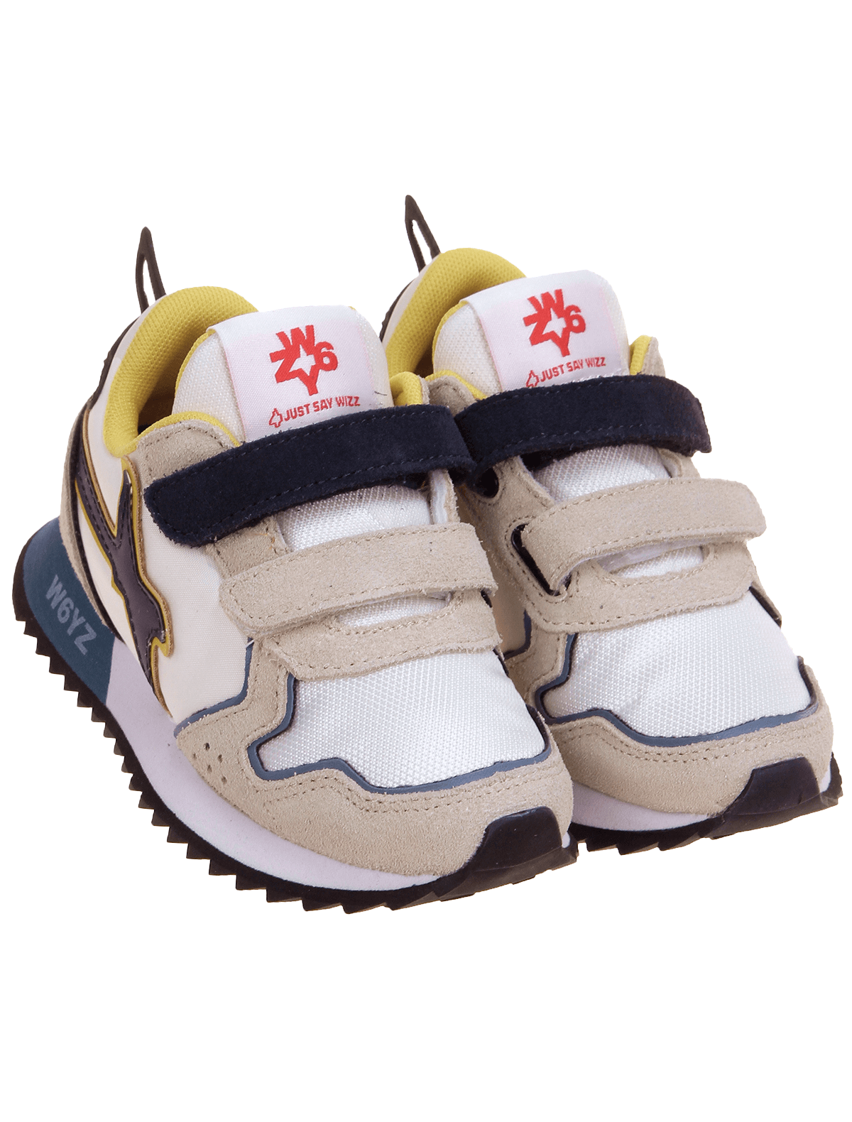 Кроссовки на липучках из комбинированных материалов