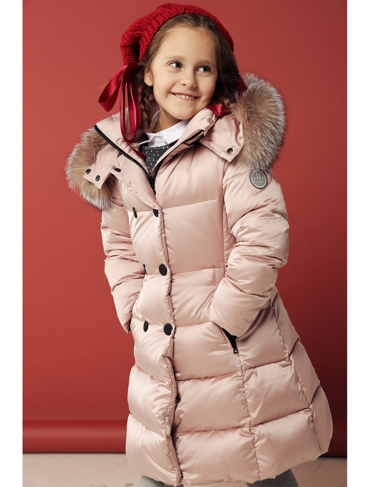 Пальто Jums Kids 2121281, цвет розовый, размер 4 1122609980060 - фото 2
