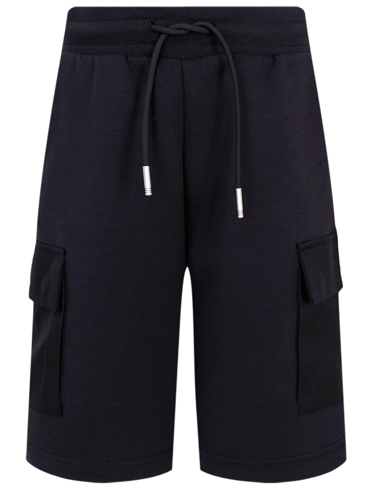Тёмно-синие шорты с накладными карманами