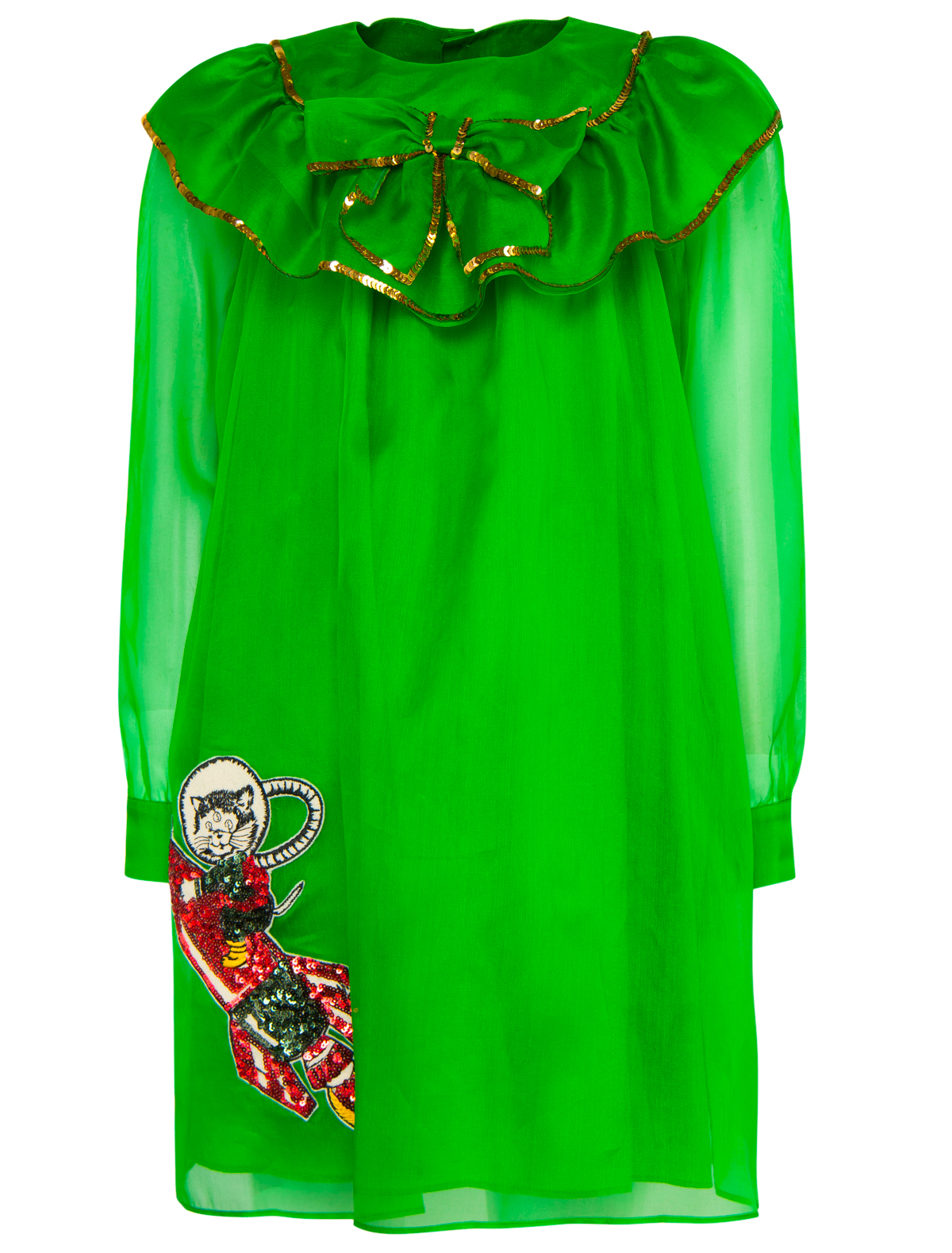 Платье GUCCI 1869696, цвет зеленый, размер 9 1052209781128 - фото 1