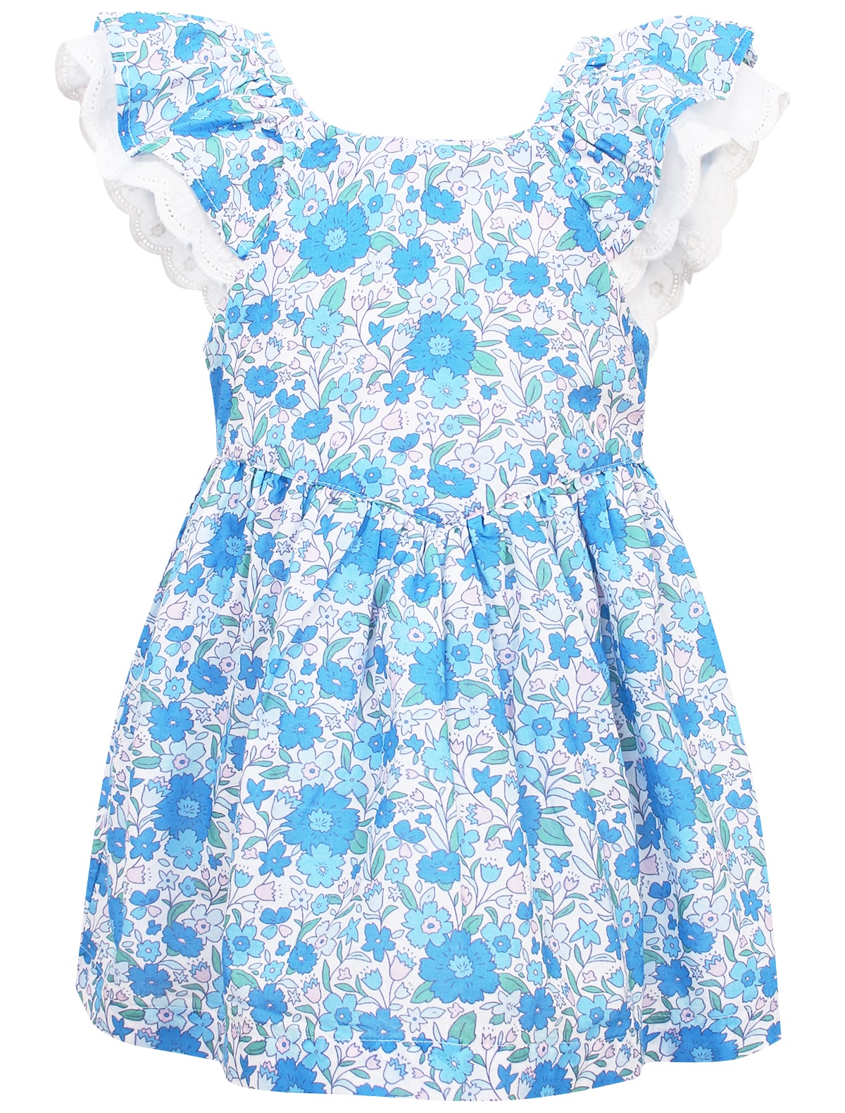 Платье с голубыми цветами