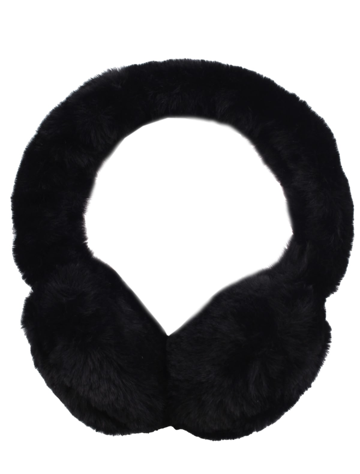 Черные меховые наушники