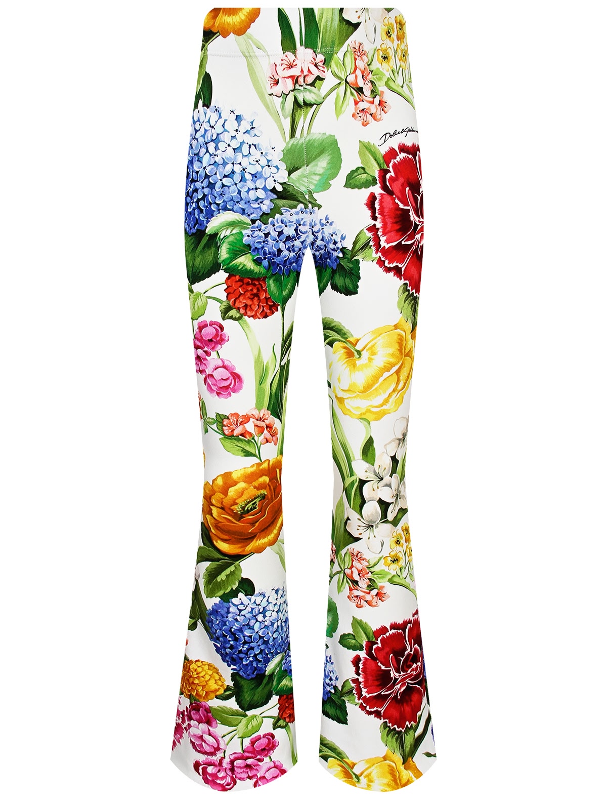 Брюки-клеш с цветочным узором