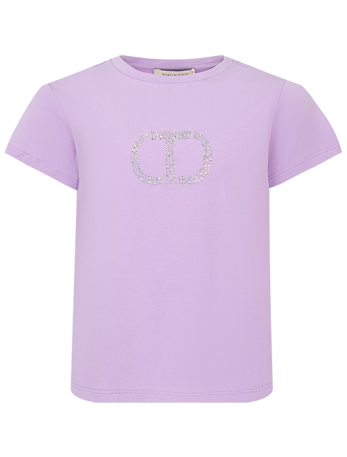 Сиреневая футболка со сверкающим логотипом