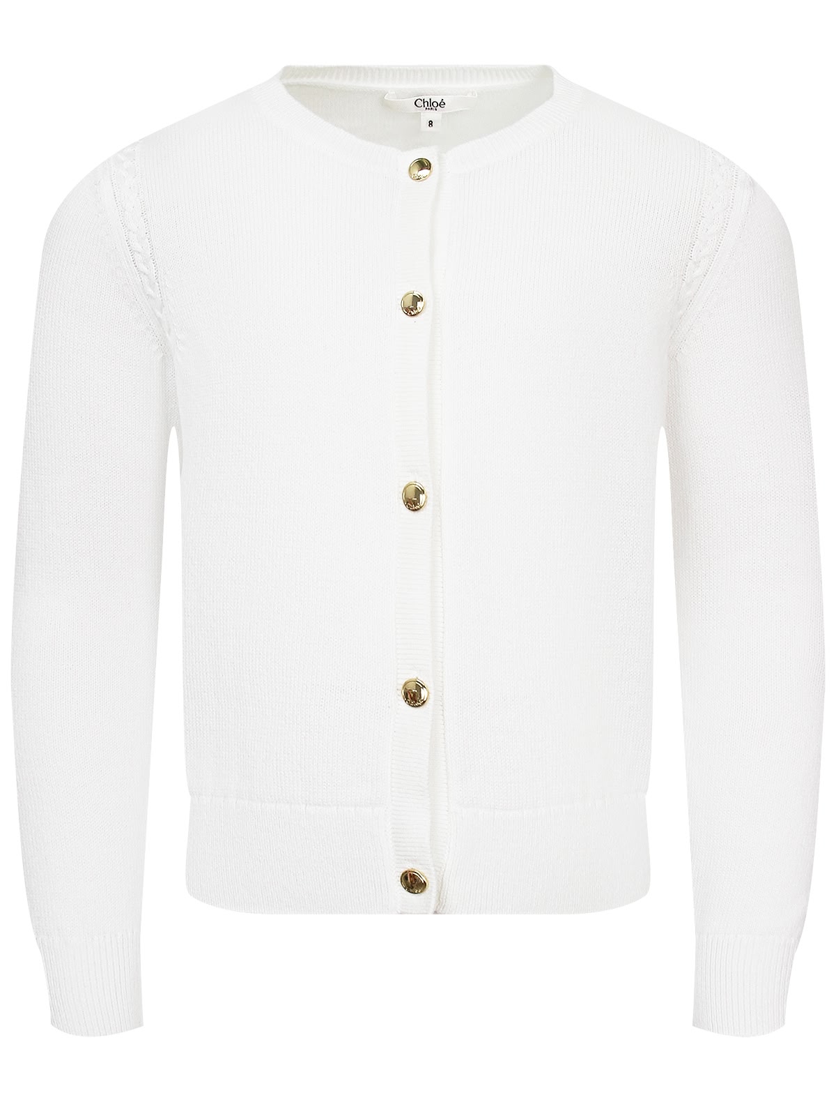 Белый кардиган из хлопка