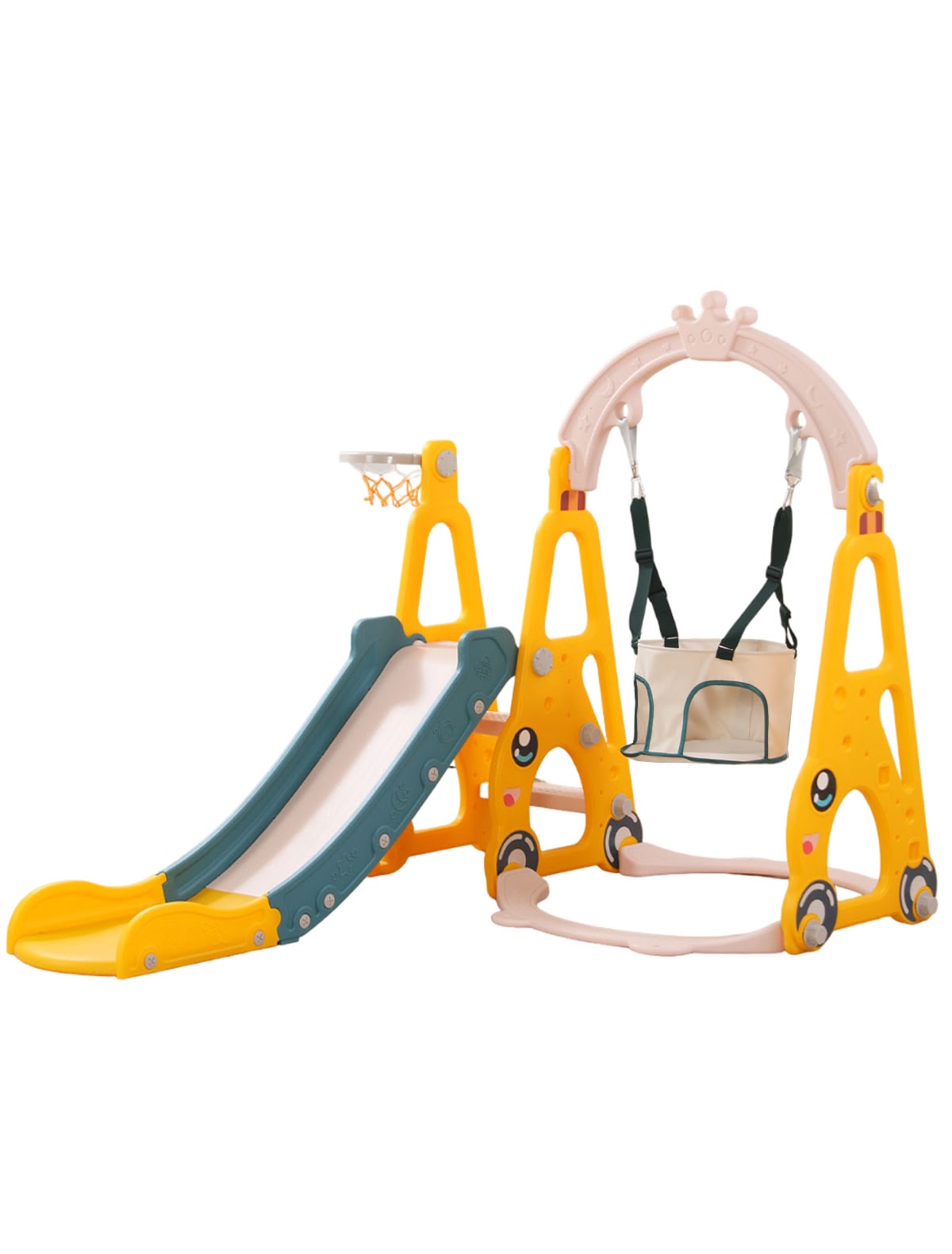 Горка с качелями UNIX Kids Funny Car