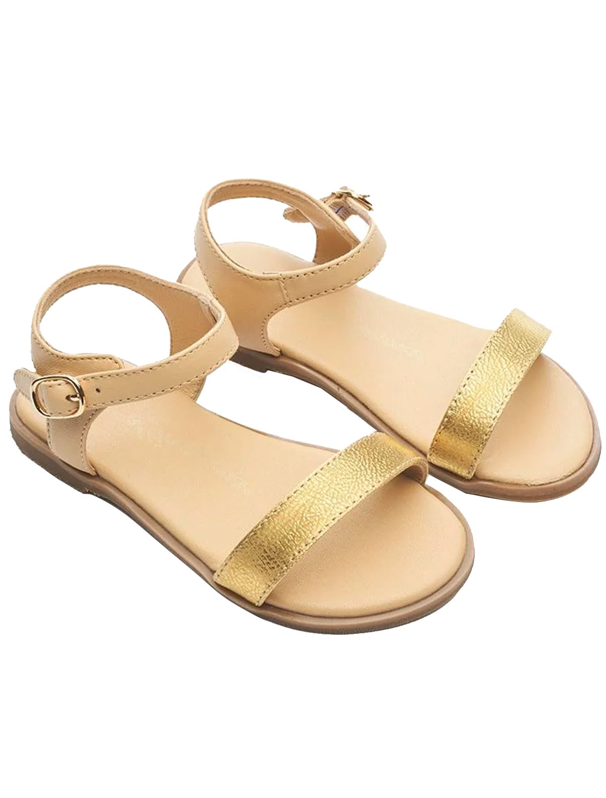 Босоножки с золотым ремешком