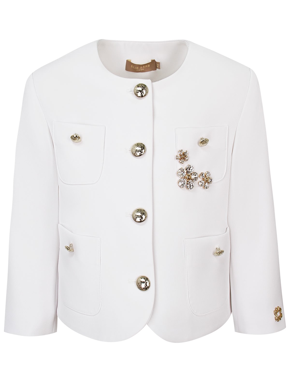 Белый жакет с декором